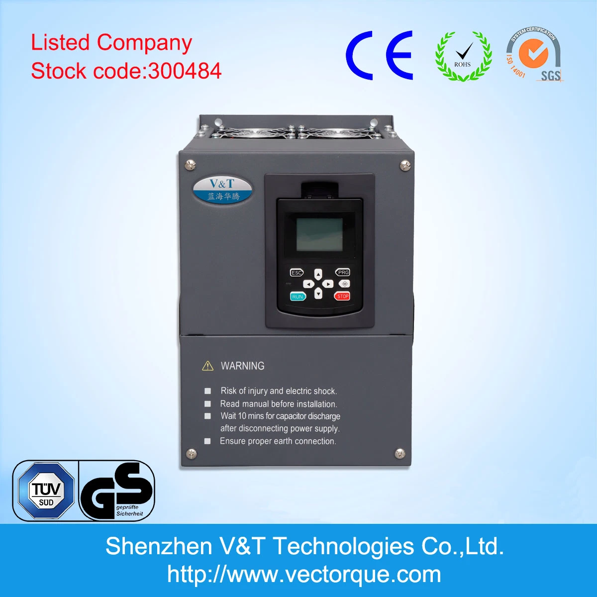 V&T V9 110kw V/F Vector Torque Control with Encoder Feedback VFD