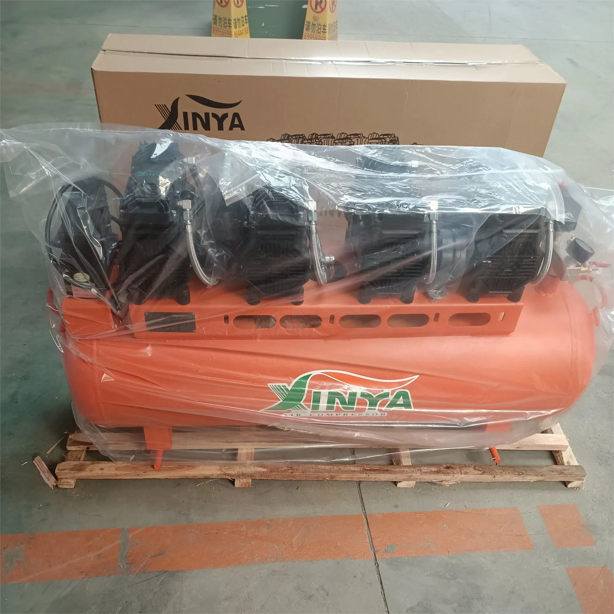 Xinya 120L 380V 415V 6.5kw Medical Dental Silent Oil Free Air Compressor