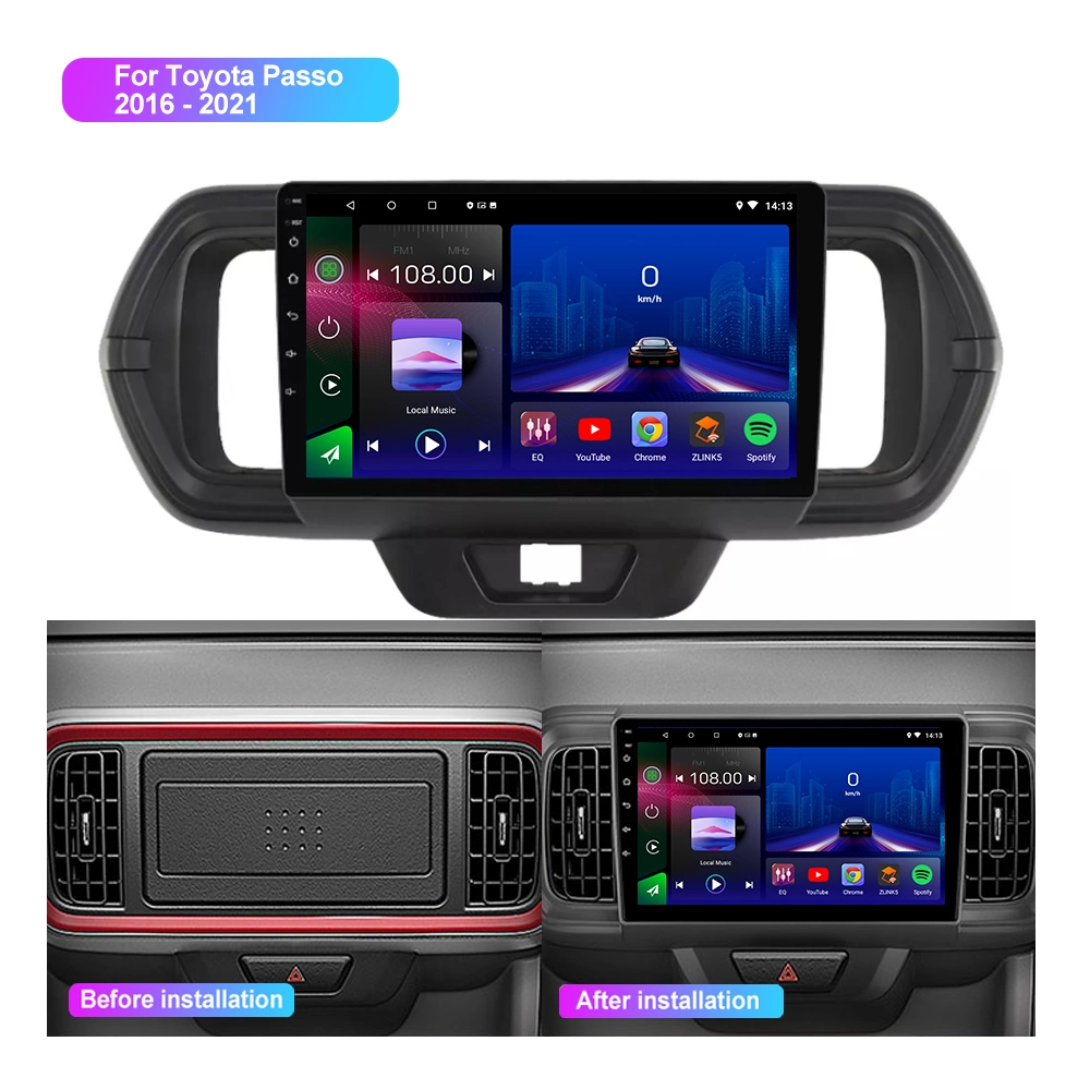 Jmance 9 Inch Car DVD Player Car Audio Double DIN with Mirror-Link Car Radio for Toyota Passo 2016 - 2021