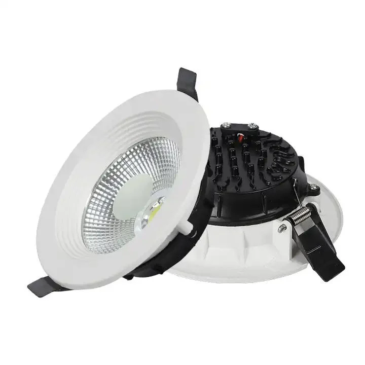 Recessed Ceiling LED Light Aluminum Dimmable COB Panel Downlight with Isolated Driver