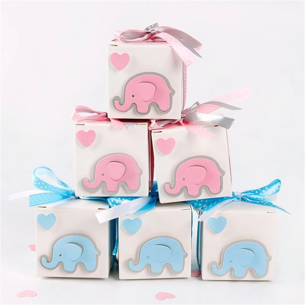 Elefant Geschenk Papier Süßigkeiten Box Geburtstag Hochzeit Gunst Baby Dusche Parteiversorgung