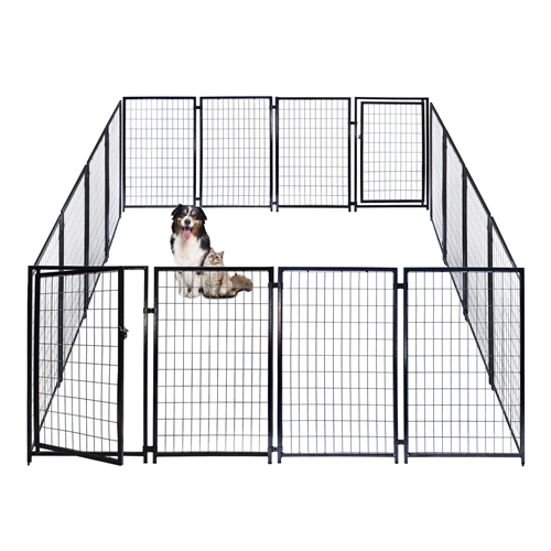 PVC Powder Coated Dog Kennel ملحومة سلك شبكة سياج الجدار