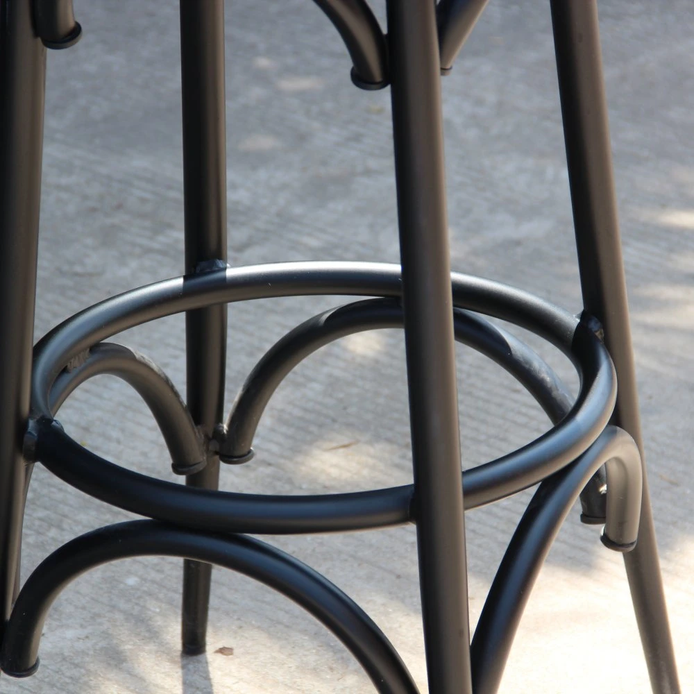 Muebles de jardín de aluminio termolacado ronda de juego de mesa de la barra de silla de comedor al aire libre