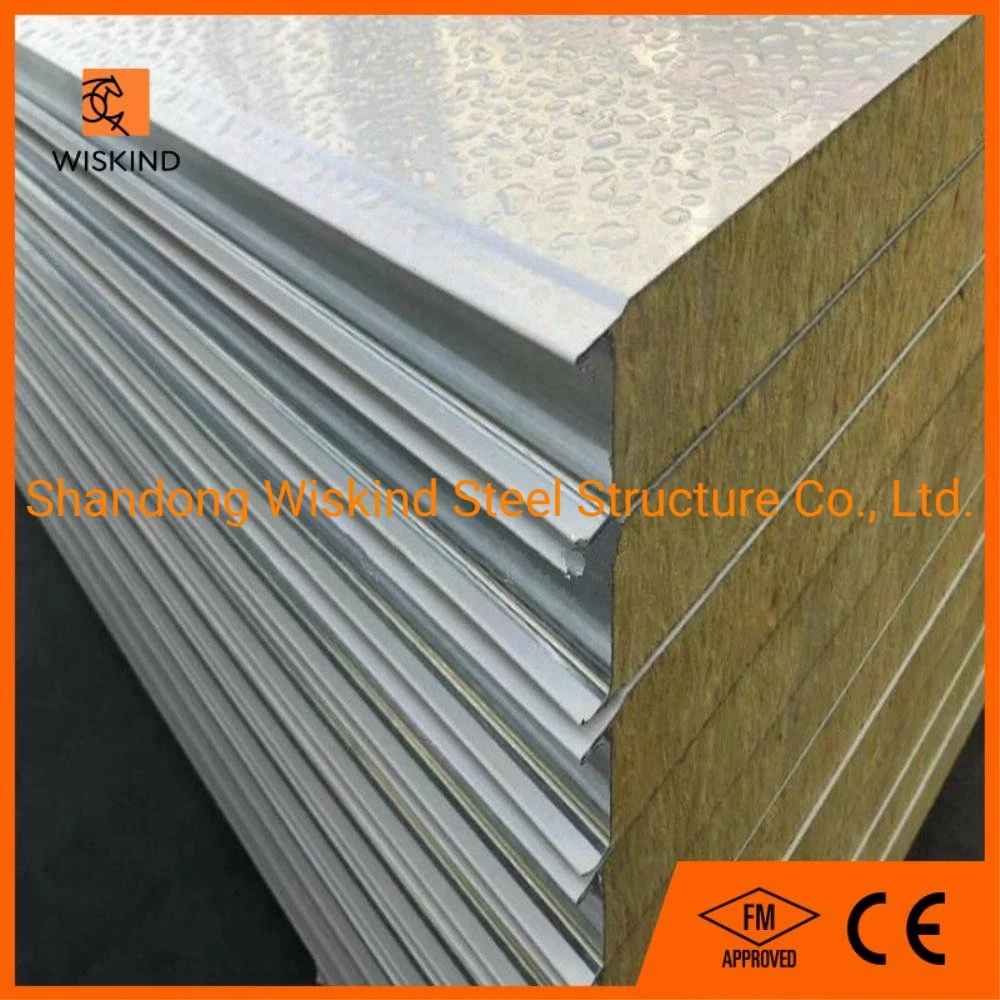 Cheap Patented PU Sealing Wall/Roof Rock Wool Mineral Wool Sandwich Panel for Office/Apartment