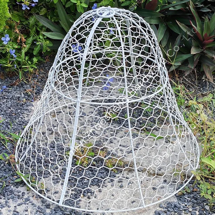 Poulet sur mesure en fil de jardin Cloche Plant cage protection d'usine en métal Couvercle