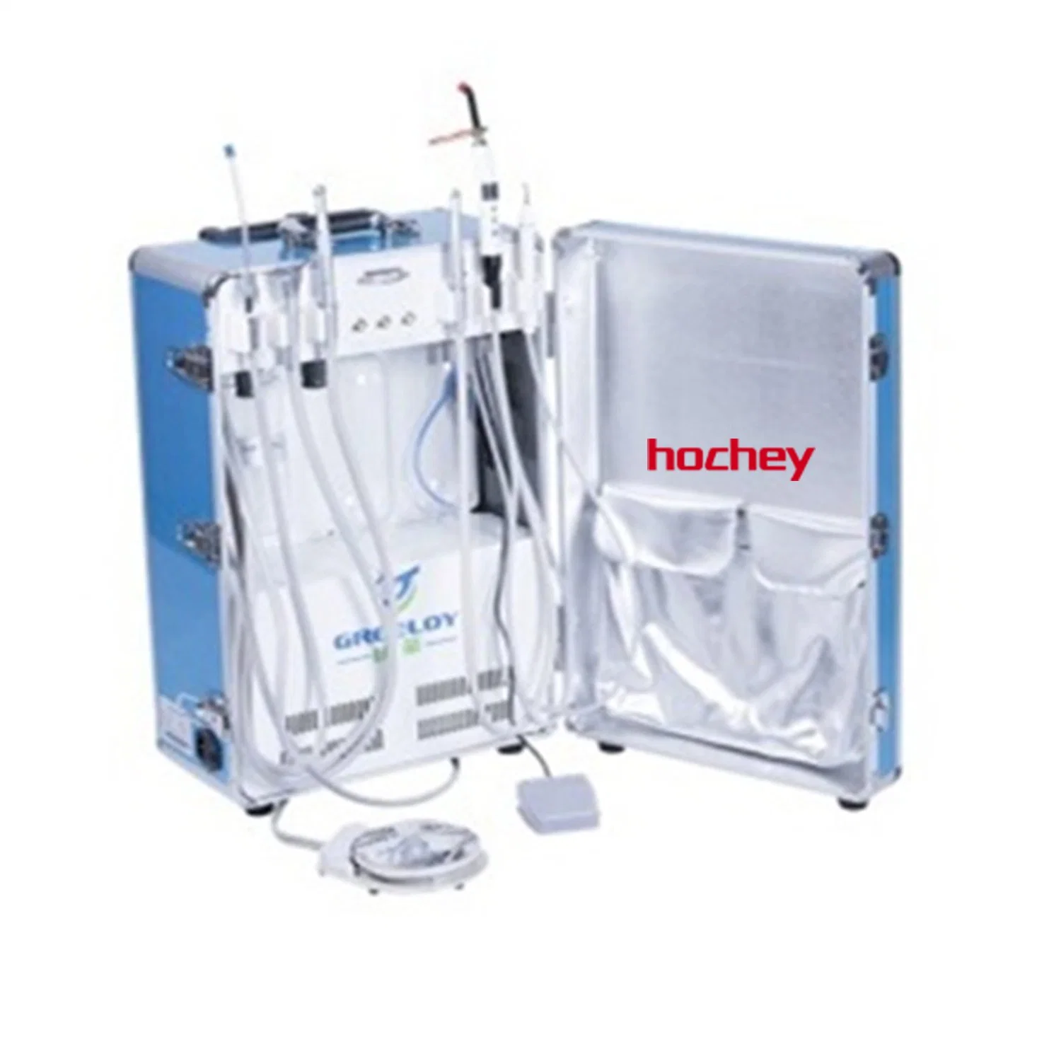 Hochey Medical equipamentos dentários dobrável e portátil Móvel Unidade Dentária equipamento médico dentista Cirurgia Clinica Utilizar Alimentação Bag mala