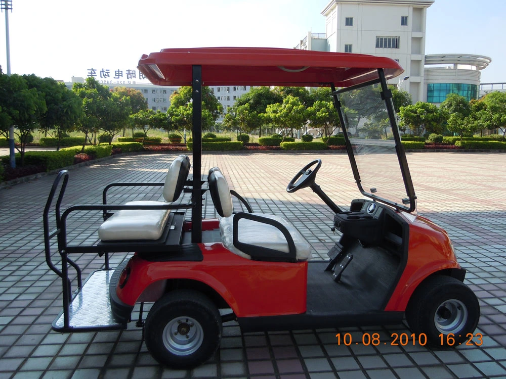 Red 4 Seater Golf Buggy, off Road Electric Golf Cart with Sunshade