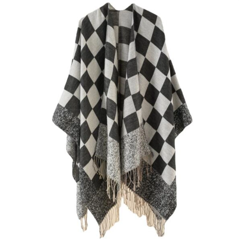 Popular Oversized Woman Printed Knitted Shawl Scarf