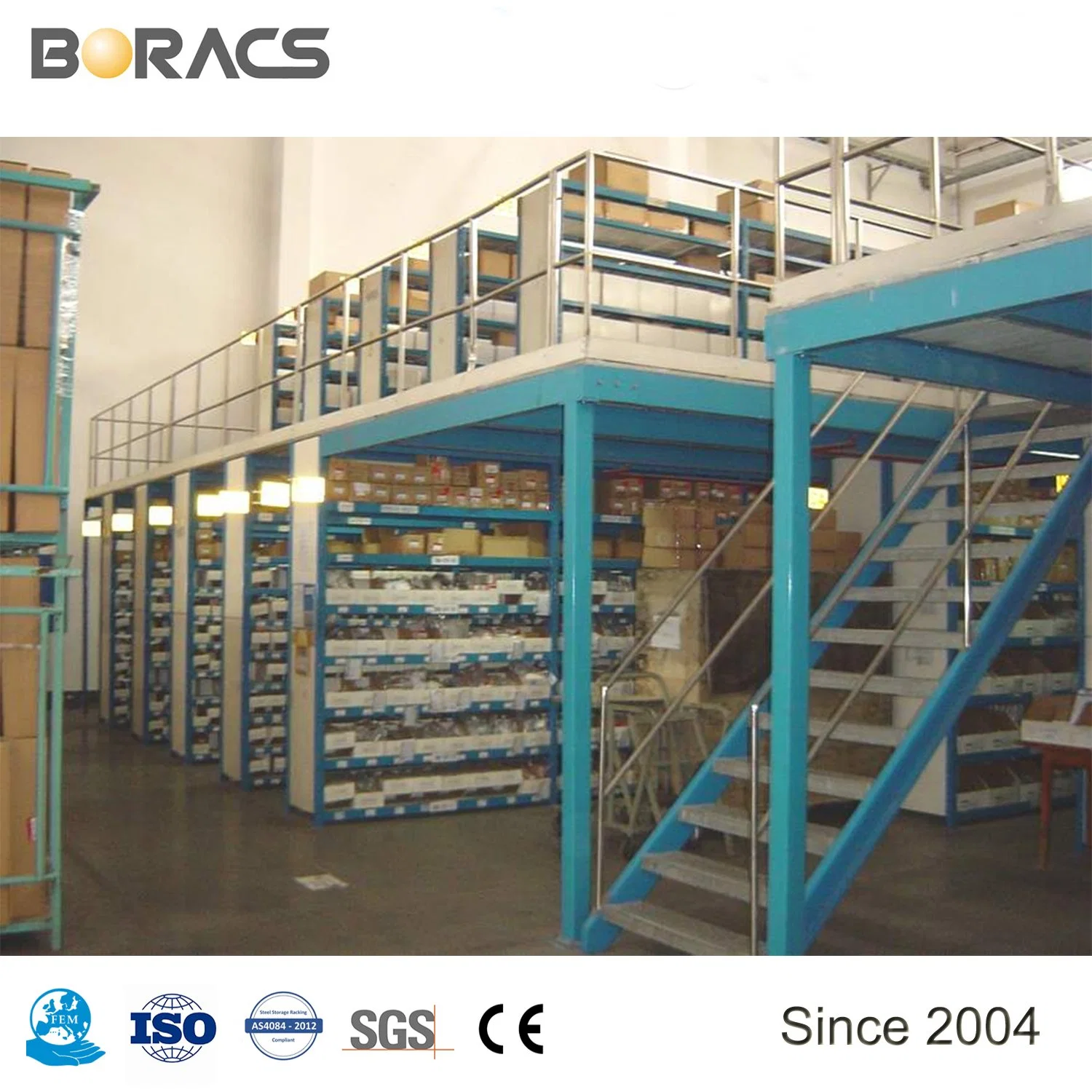 Multi Level Mezzanine Interlocking Floor System--Fully Use Warehouse Space--300kg-1000kg/Sqm