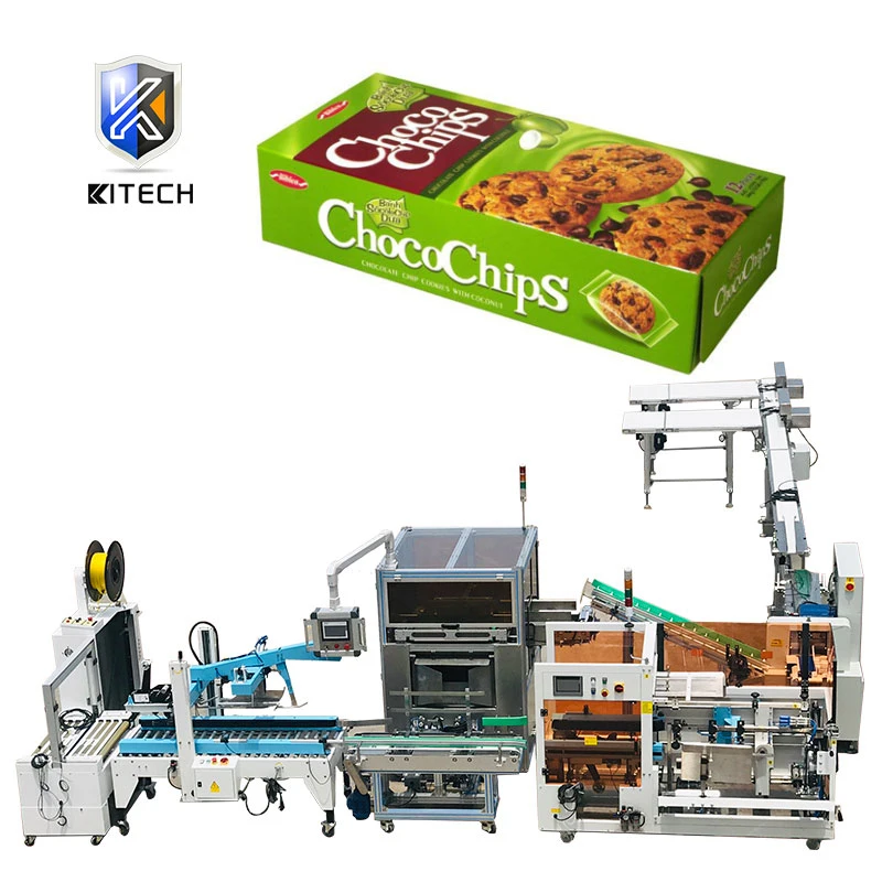 Kitech alimentos automática máquina Cartoning Media galleta caja de cartón máquina de cartón Máquina de embalaje