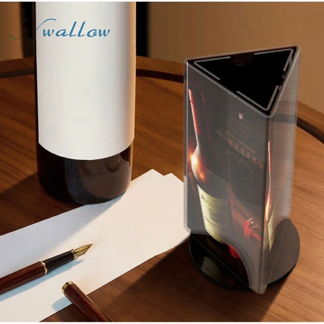 Acrylic Table Card Holder L-Shaped Three-Sided Rotating Horizontal and Vertical Table Card Table Card