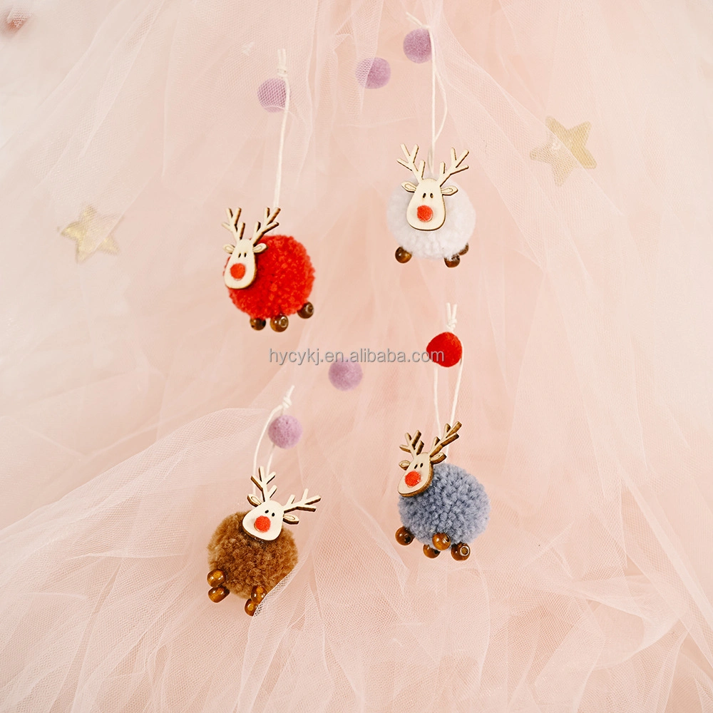 Christmas Tree Hanging Gift Cute Felt Elk Pendant for Christmas Party