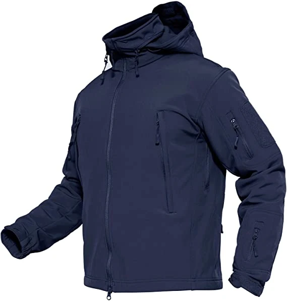 Men's Hoodie Fleece Jacket 6 Zip-Pockets Warm Winter Jacket Military Tactical Jacket