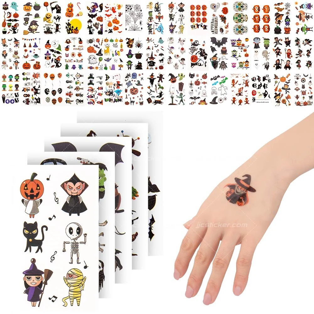 Custom Simple Halloween Body Arm Face Kids Tattoo Stickers