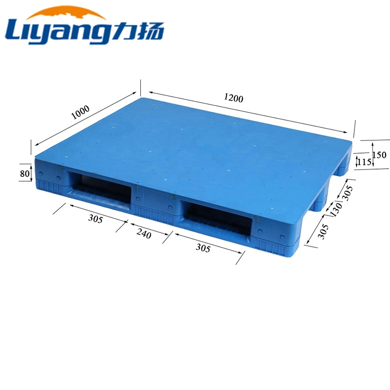 Hygienic 3 Runner Plastic Pallet Heavy Duty Reinforced Flat Racking Cheap Euro Plastic Pallet