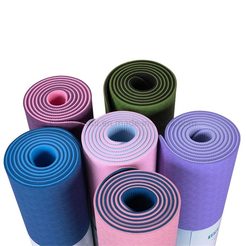 Eco friendly Fitness Gimnasia Yoga y Pilates ejercicio TPE Non-Slip almohadilla almohadilla Yoga Mat