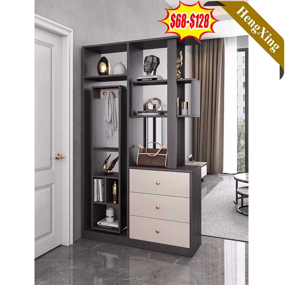 Bedroom Living Room Wood Furniture Simple Storage Foldable Wardrobe Display Hall Cabinet Shoe Rack