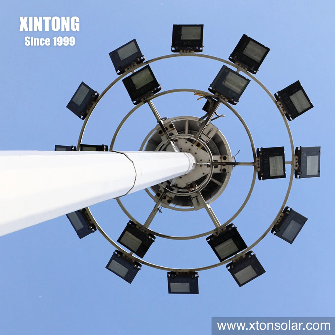 Aviso Portáteis Xintong LED mastro elevado de Estrada