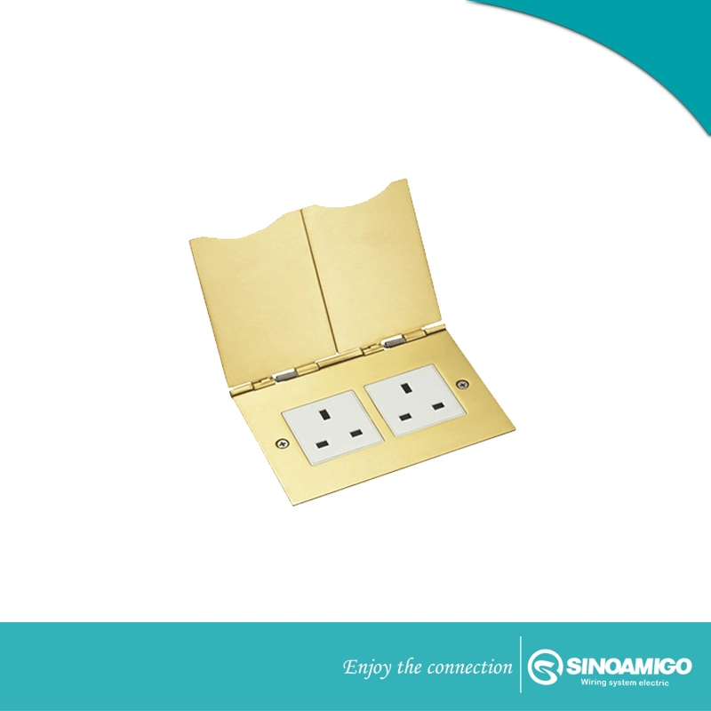 Sinoamigo Brass Golden Alloy Floor Socket