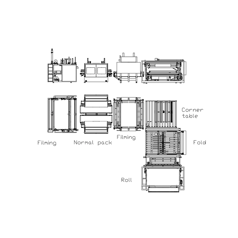 Full-Auto comprimir y Roll Pack colchón de la máquina La máquina de embalaje la máquina de la línea de colchones