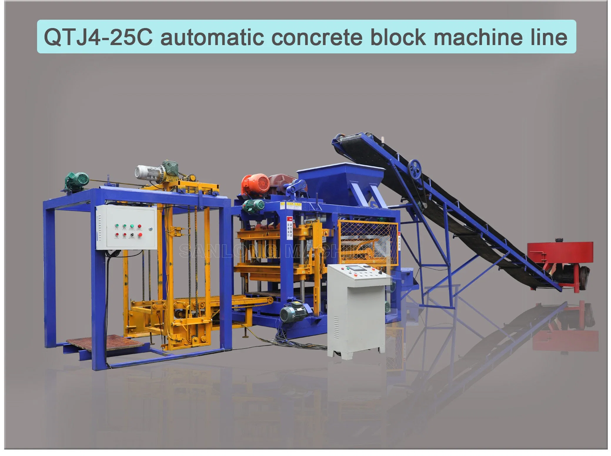 Qtj4-25 linha de produção de tijolos totalmente automática