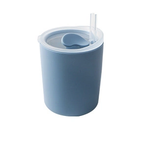 Vaso de silicona para beber de calidad alimentaria para niños de estilo simple beber con Paja