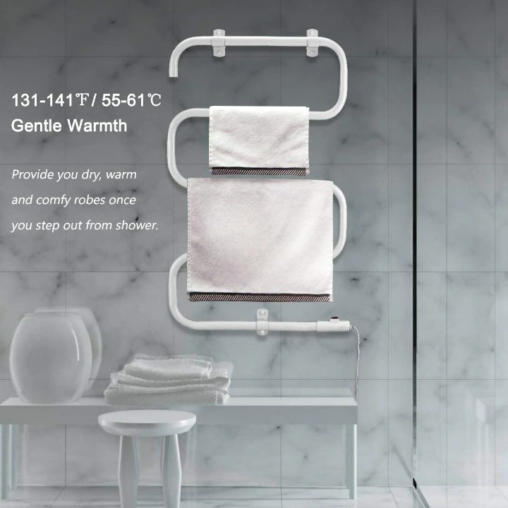 Customized 120W Wall Mount Warmer Free Standing Drying Heated Towel Rack