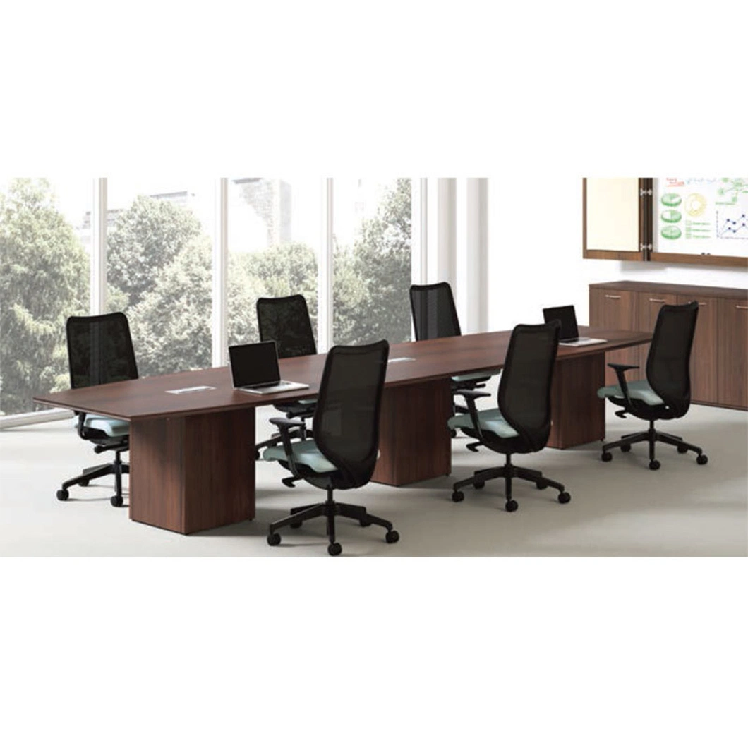 Artificial Marble Meeting Room Desk Conference Table Board Room Table Office Furniture with Chairs