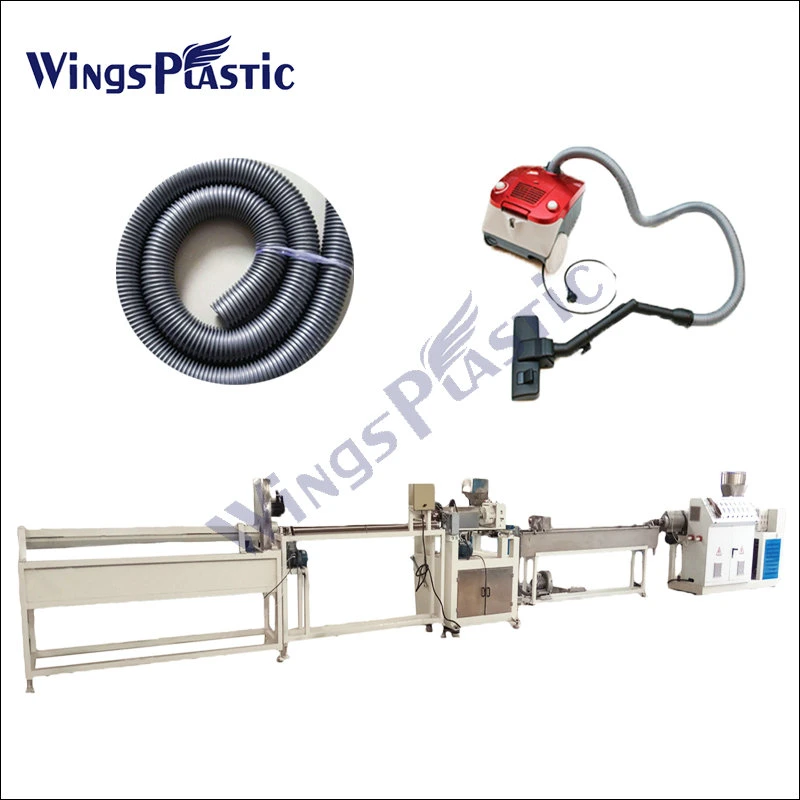 Aspirador de polipropileno PVC PE EVA suavemente el tubo flexible en espiral que hace la máquina extrusora de conducto de la línea de producción