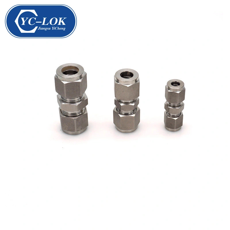 Straight Double Ferrule Union Hydraulic Tube Fittings for Oil Gas Hydraulic