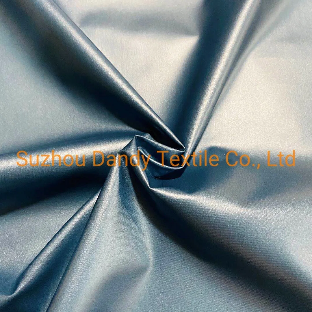 Good Service Waterproof 82GSM Metallic Foil Film Lamination 50d Polyester Pongee Garment Fabric