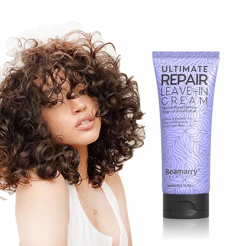 Cuidado com os cabelos de Cosméticos Beamarry Private Label de Tratamento de Cabelo ODM OEM Ultimate Reparar Deixe-em creme sair no tratamento eficaz para cabelos