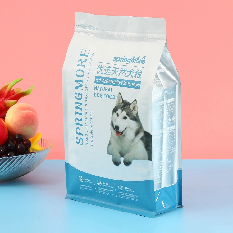 2kg Ziplock grado alimenticio de fondo plano de la lámina de paquete de comida para perros