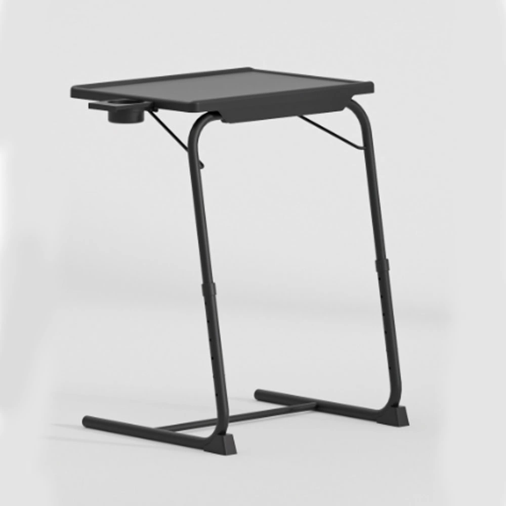 Réglable en hauteur Platsic Stable durable dîner plateau TV Table pliante avec porte-gobelet