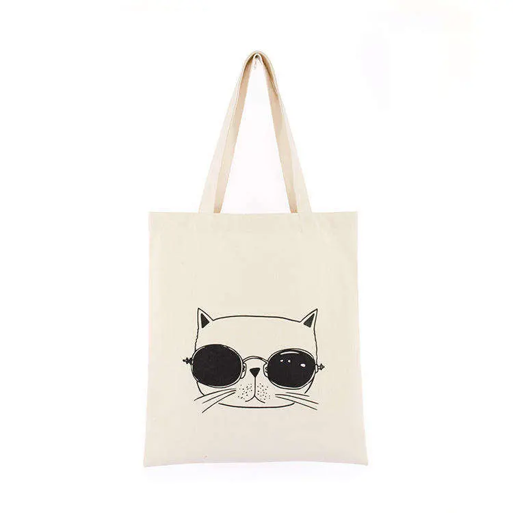 Custom Print Logo Shopping Recycled Gift Cotton Canvas Tote Bag for Promotion