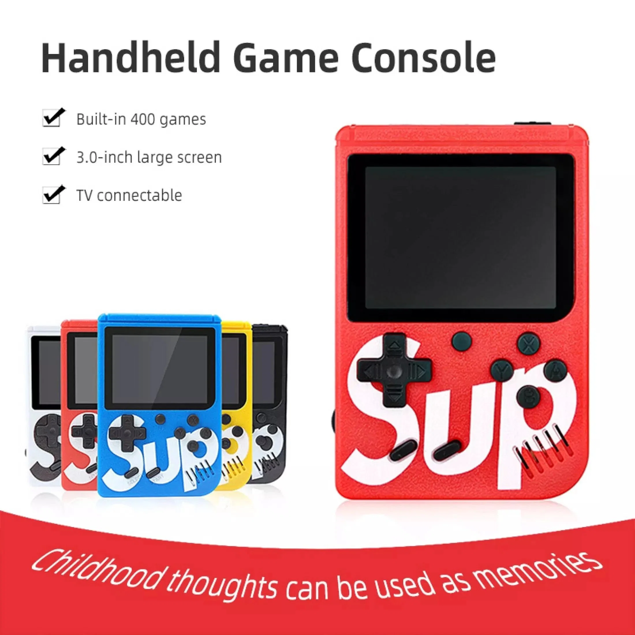 Fabrik Preis Portable Retro Video Game Console Handheld Game Player 400 Classic Games Mini Pocket Gamepad für Kinder gebaut