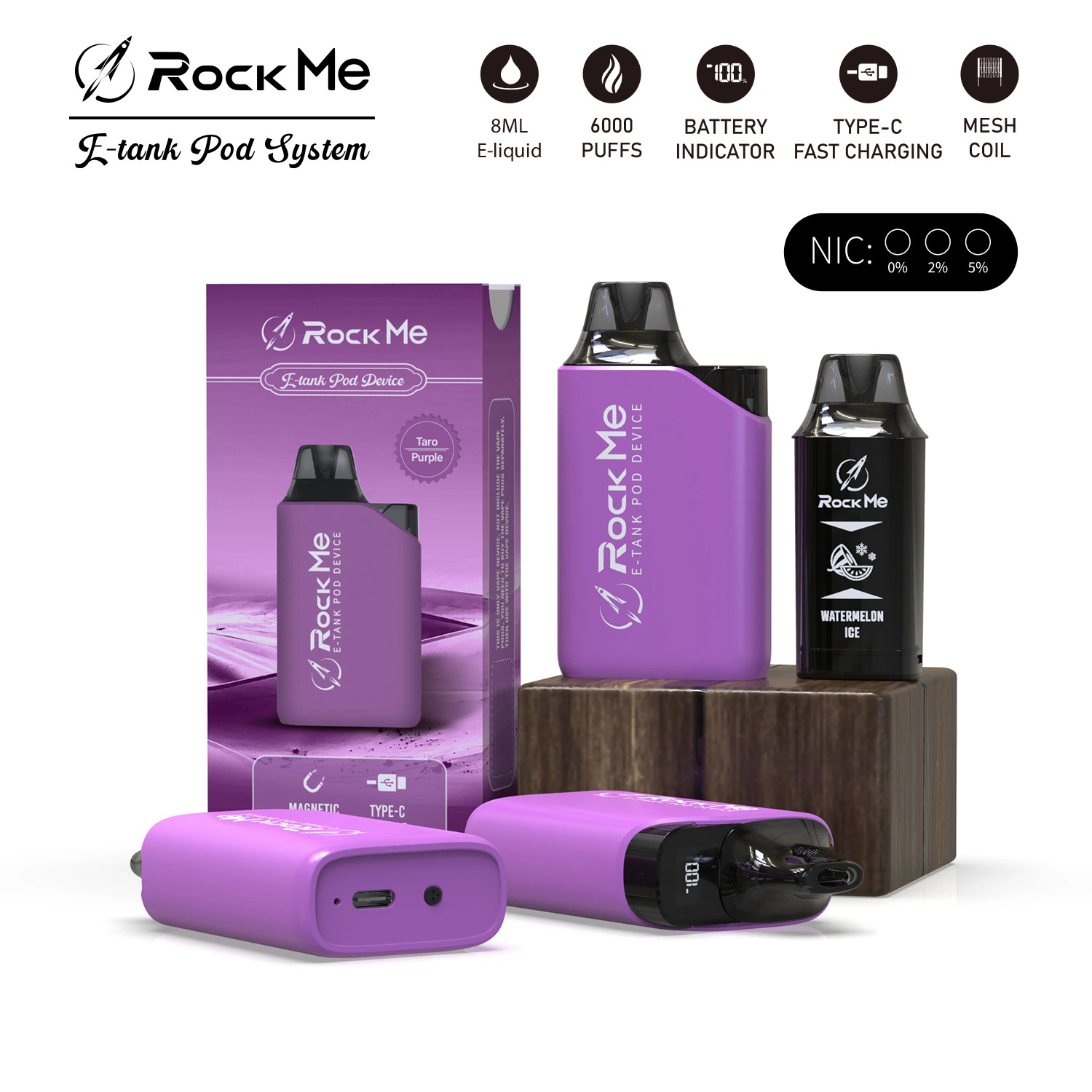 Luckee 6000 Puffs Système de Pod de Cigarette Électronique Jetable avec Bobine en Maille