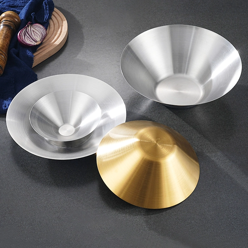 Korean Style Stainless Steel 304 Dishes Plate Round Tray