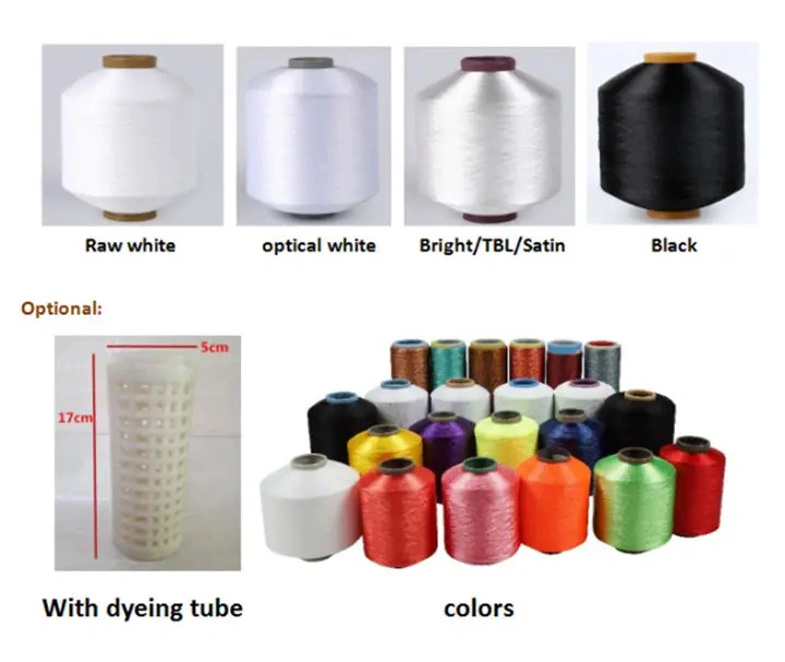 600d 192f 100% polyester fil de recyclage DTY pour le tissage et Tricoter