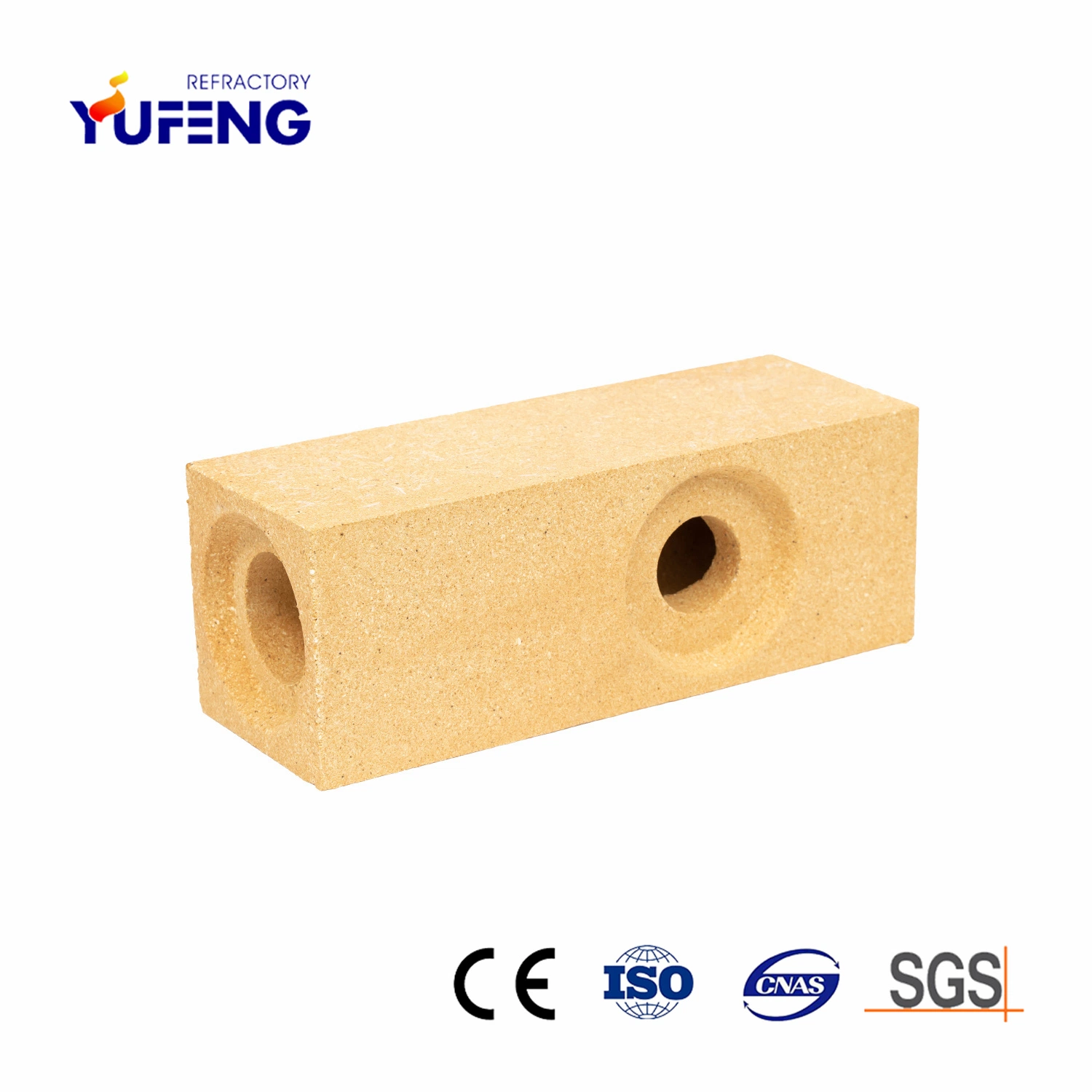 40% 70% Alumina Fire Clay/Andlusite/Bauxite Refractory Square Tube Cast Iron Brick