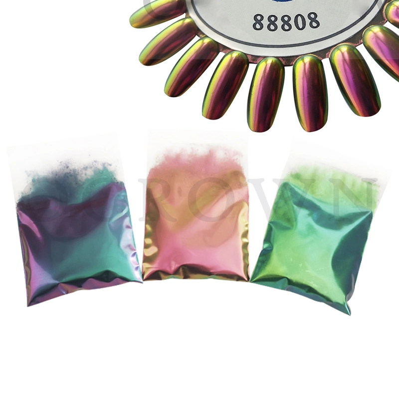 Cromo Chameleon pigmento de la perla polvo de polvo de desplazamiento de color pigmento para el coche Revestimiento