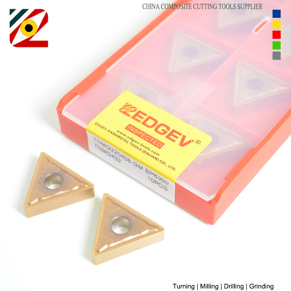 Edgev Tnmg220408 Tnmg220412 CNC Lathe Turning Tools Carbide Inserts Processing Stainless Steel