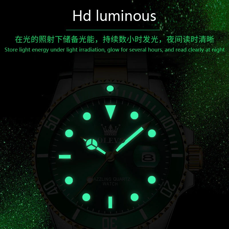 Watch Green Water Ghost Waterproof Quartz Watch Fashion Tide Brand Men&prime; S Watch Men&prime; S Watch (CFWT-015)