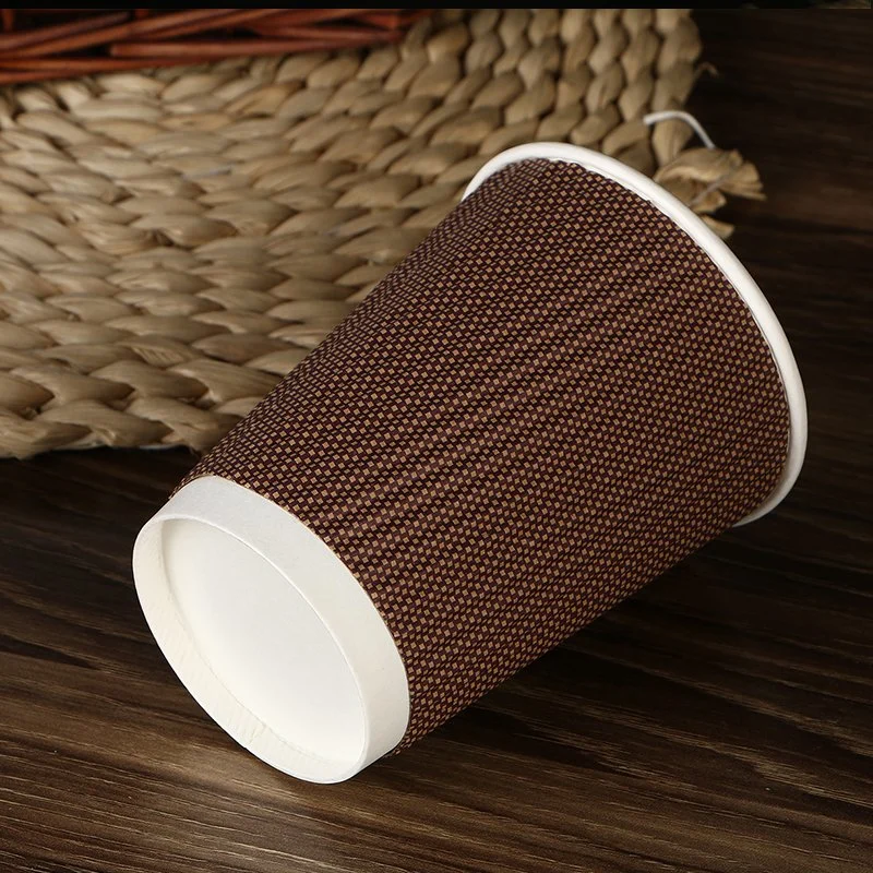 100PCS/Pack 8oz/14oz/16oz Disposable Thick Double-Layer Hot Drink Tea Cup Coffee Paper Cups Exclusively for Customization