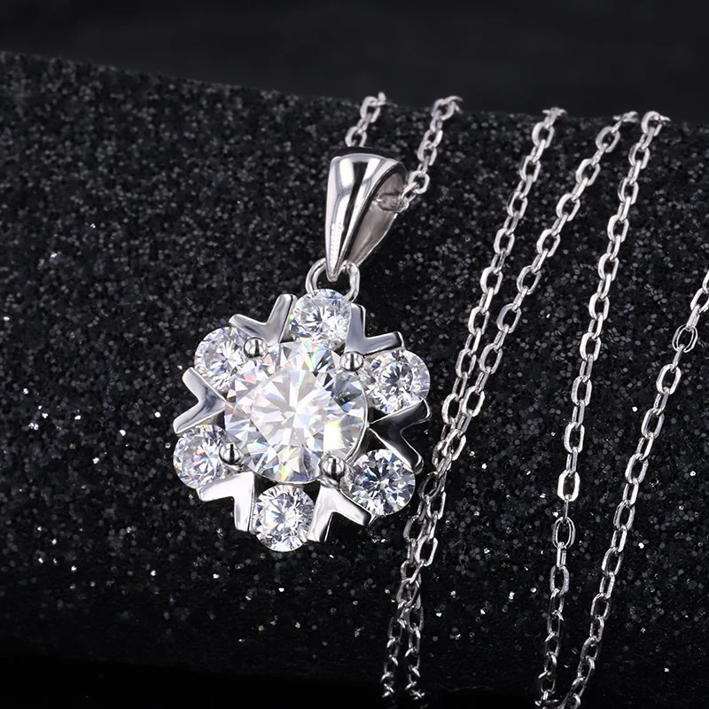 1-3 Carat D Color Moissanite Pendant Necklace 100% 925 Sterling Silver Wedding Party Fine Jewelry Gift Wholesale