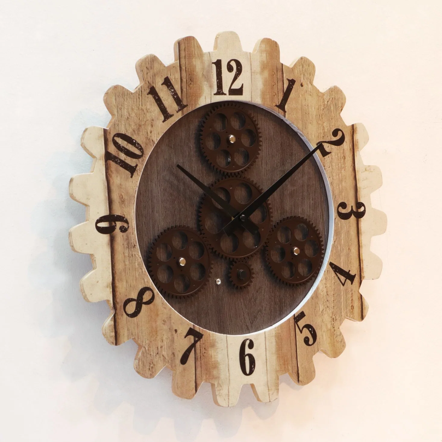 تصميم مبتكر للهدايا والساعة الخشبية Art Wooden Clock منزل ديكور الساعة الحائطي MDF