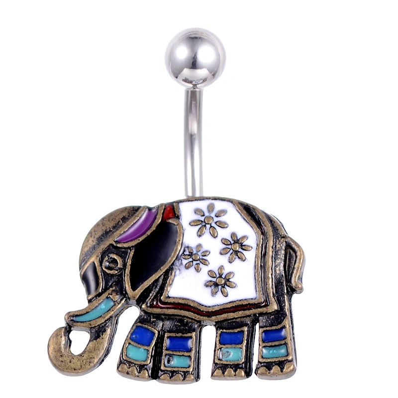 Fashion Restoring Ancient Ways Elephant Belly Button Rings