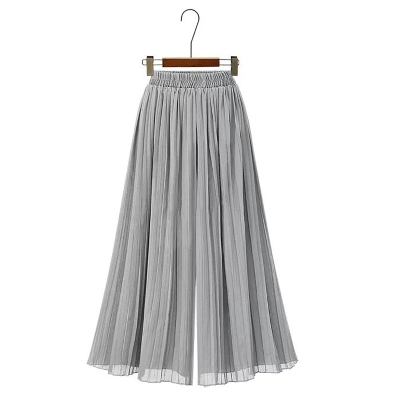 Fashion High Waist Loose Pleated Chiffon Wide-Leg Pants Spring New Women's Large Size Lightweight Breathable Flared Trousers