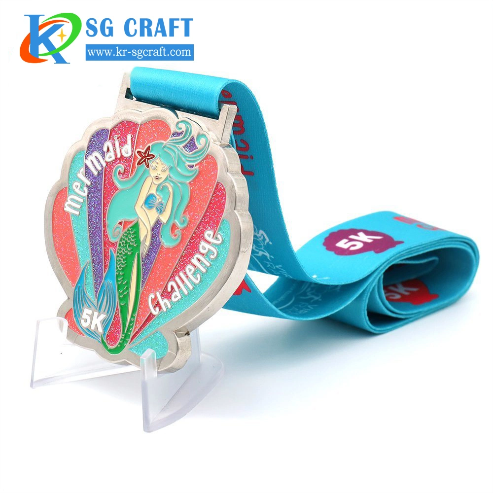 Design Trophy Ribbon Military Marathon Soccer Football Running Taekwondo Karate Sport Blank Sublimation Custom Wooden Zinc Gold Metal Beijing Medal with Ribbon