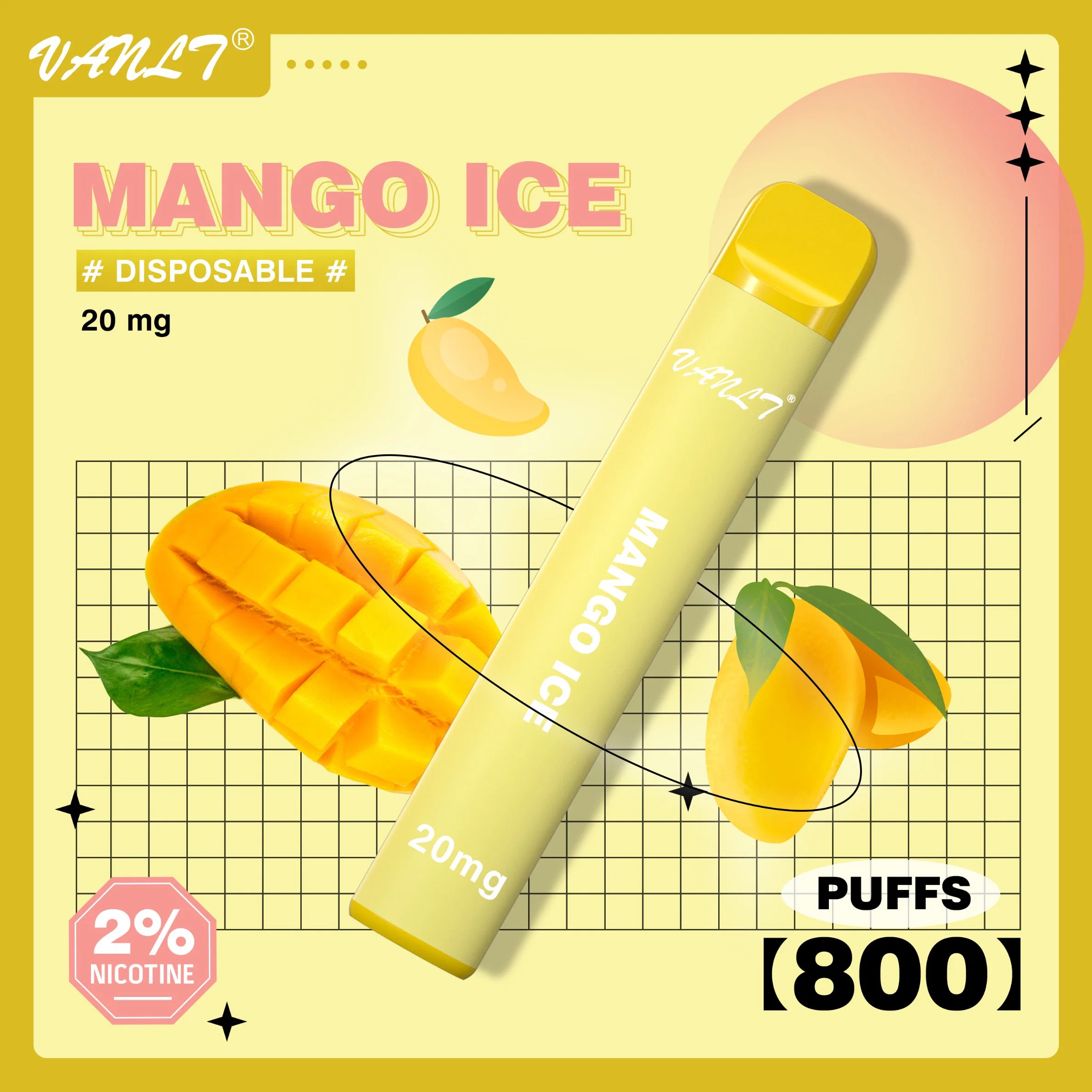 Mk Einweg Zigarette Mango Ice Flavors Wax Vape Pen